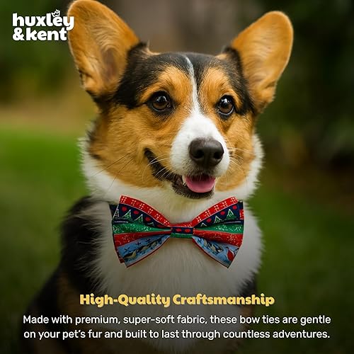 Miniatura 7 de Huxley & Kent Pajarita para mascotas  Suéter feo (pequeño)  Accesorio de lazo de velcro para Navidad  Divertidas pajaritas para perros y gatos