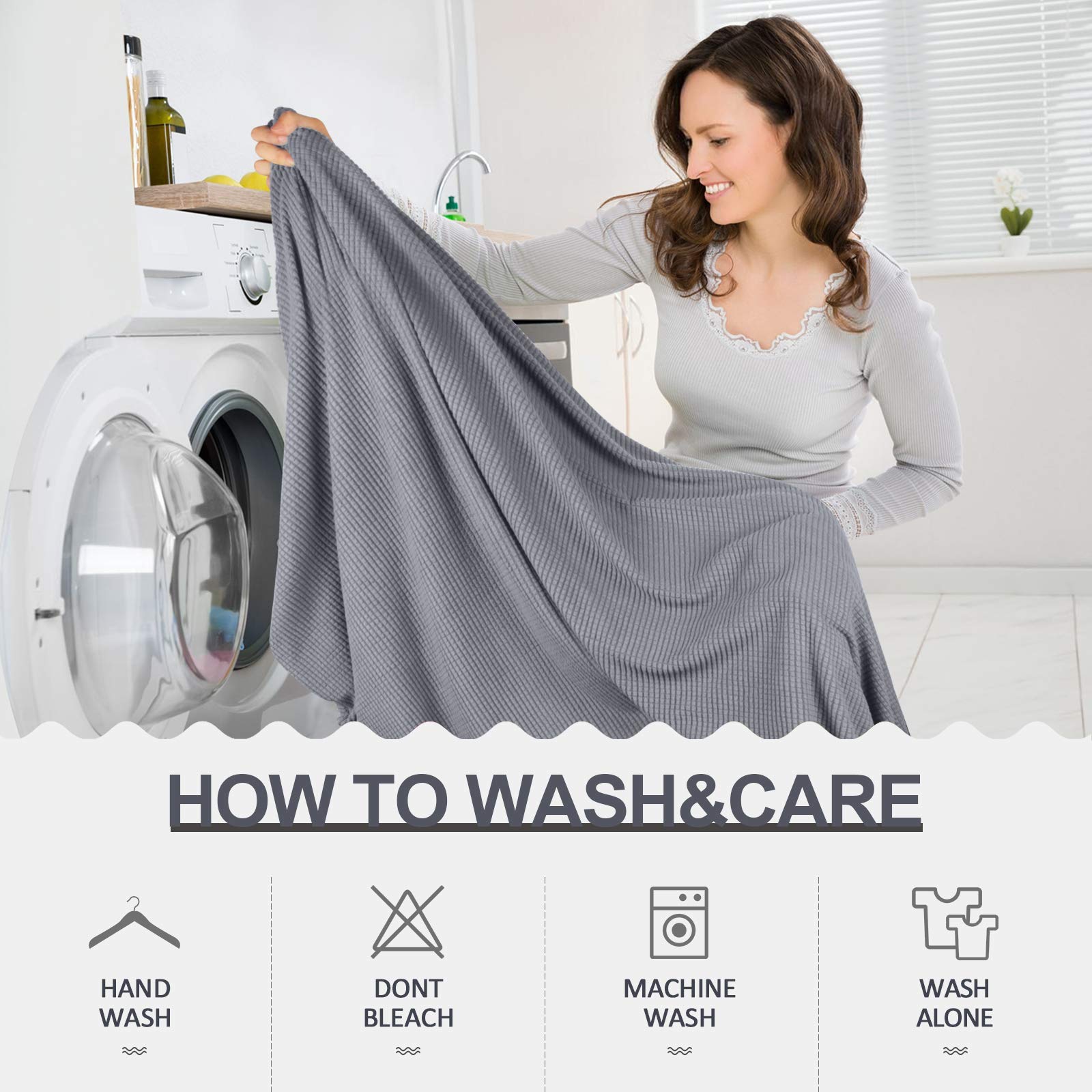 TAOCOCO Copricuscini Per Divani, Copridivano Elasticizzato, Alta qualità Cuscino Protezione Divano Sedile Lavabile(1 Posto, Grigio chiaro)