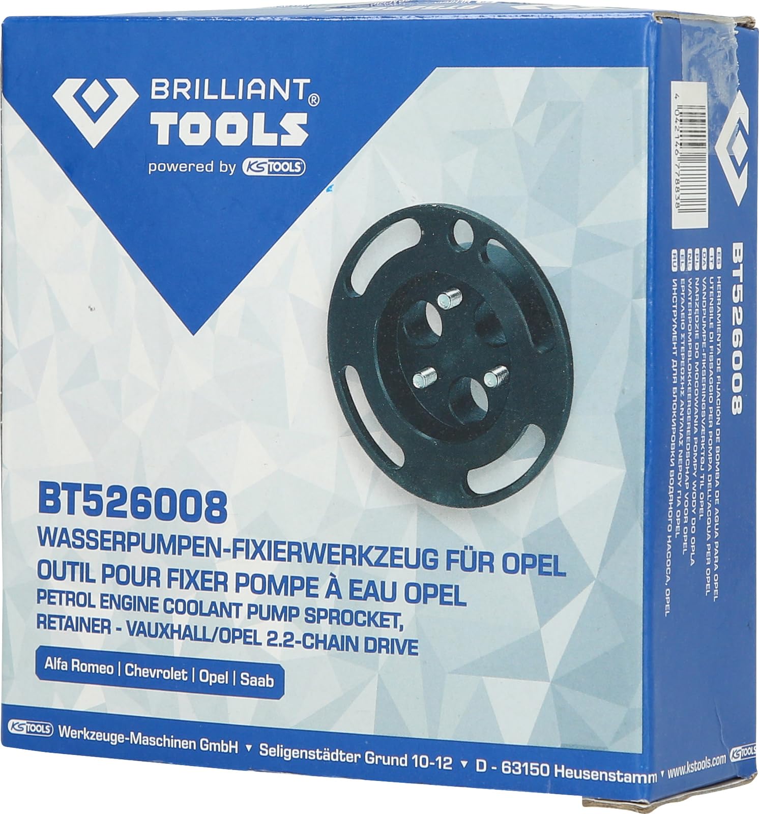 BRILLIANT TOOLS BT526008 Wasserpumpen-Fixierwerkzeug für Opel [Powered by KS TOOLS]