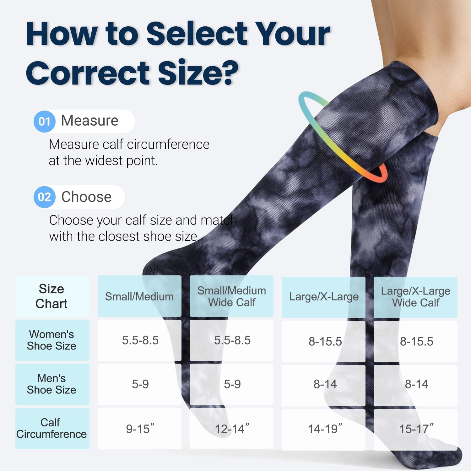 Compression Socks for Women Men 20-30mmHg Knee High 1 Pairs for Running,Athletic All Day Wear