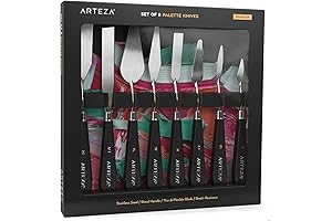 Arteza Palette Knive Set of 8, Assorted Shapes and Sizes
