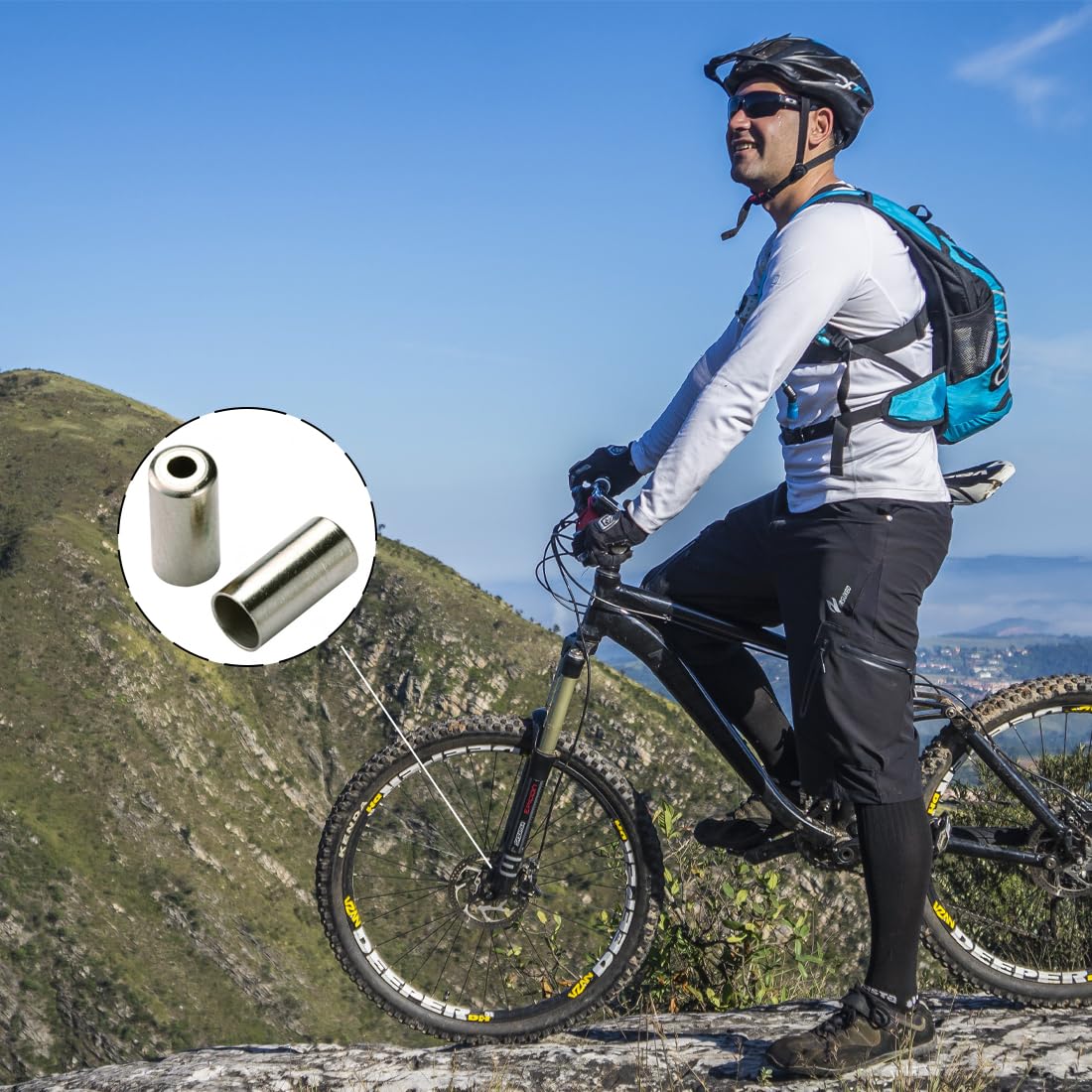 200 Cappucci Per Cavi Freno Bici - Guaine In Alluminio Per Estremità Cavi, Diametro 5mm - Foto 3