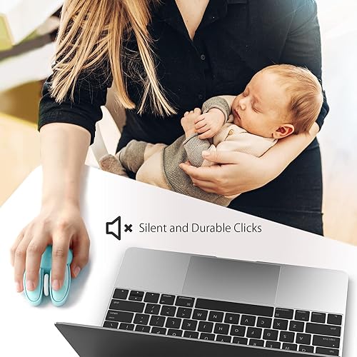 Miniatura 4 de Ratón silencioso compacto inalámbrico con bonitos diseños de gatos, 2.4 GHz Plug and Play Mouse inalámbrico con nano receptor USB para