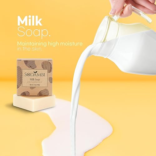 Miniatura 2 de Jabón de leche de vaca, barra de jabón de 3.5 onzas, jabón corporal totalmente natural, lujoso jabón hecho a mano para cara y cuerpo, fórmula pura