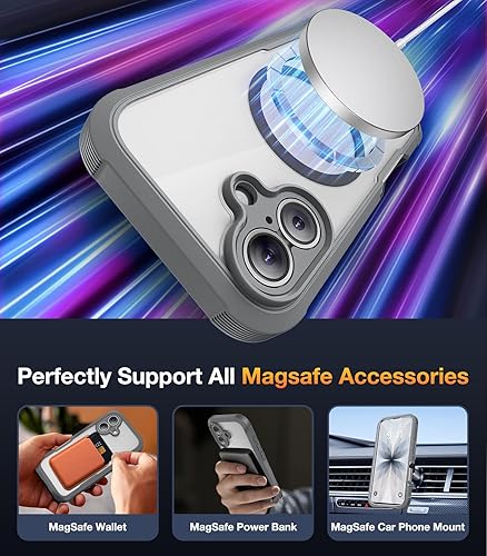 Miniatura 720 de Diaclara - Funda diseñada para iPhone 14 Pro Max, resistente, de cuerpo completo, con protector de pantalla sensible al tacto y antiarañazos + Blanco