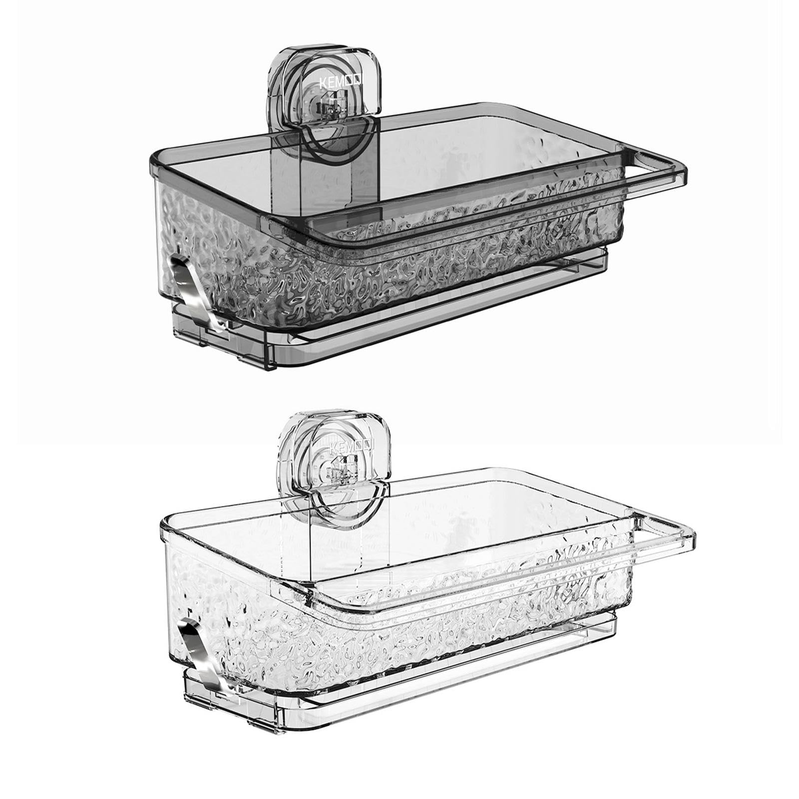 Enakshi (LABEL) Creations Suction Shower Shelf Space Saving Shower Caddy for Toilet Kitchen Countertop BlackHome & Garden|Bath|Soap Dishes & Dispensers 2