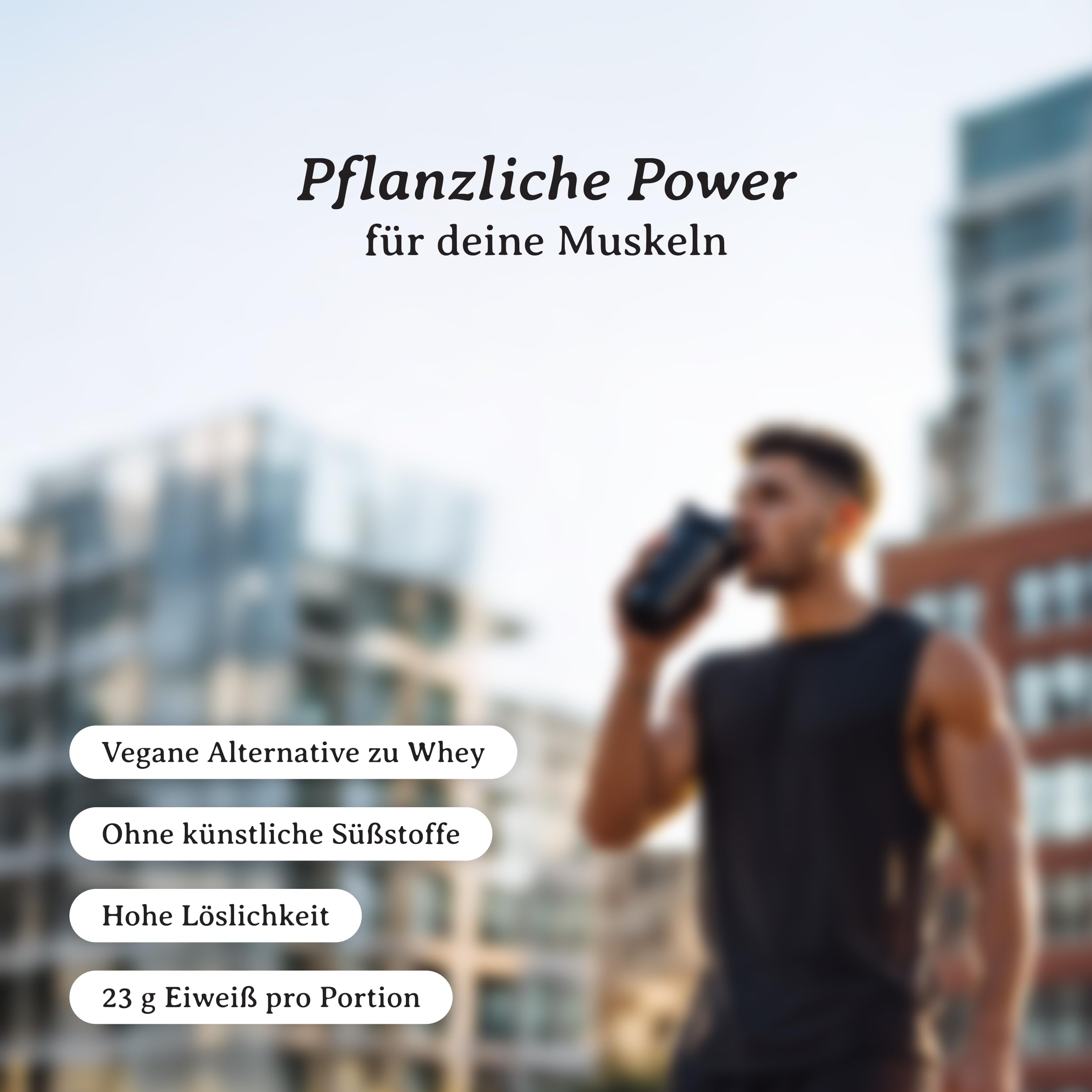 ORGAINIC Bio Vegan Protein - Reis- und Erbsenprotein - Bio Zertifiziert - 700 g - Natural - Premium Eiweiß Pulver ohne Zuckerzusätze - Veganes Proteinpulver - Protein Pulver Vegan ohne Süßungsmittel