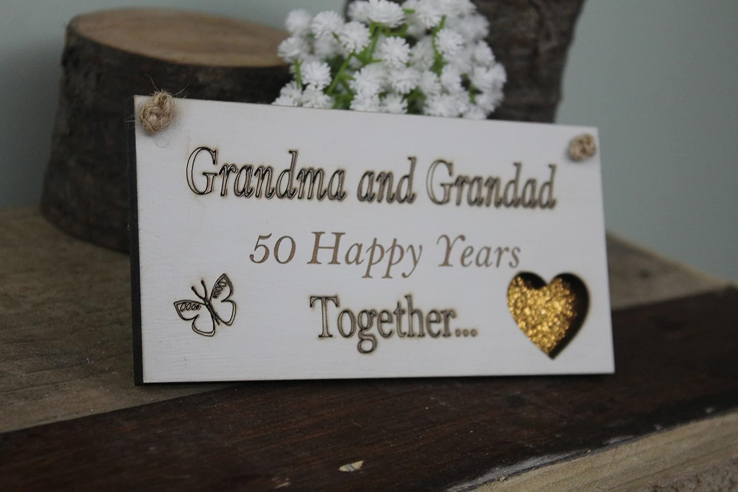 MadeAt94 50th Wedding Anniversary Gift for Grandma and Grandad from Grandson Wall Art Amazon