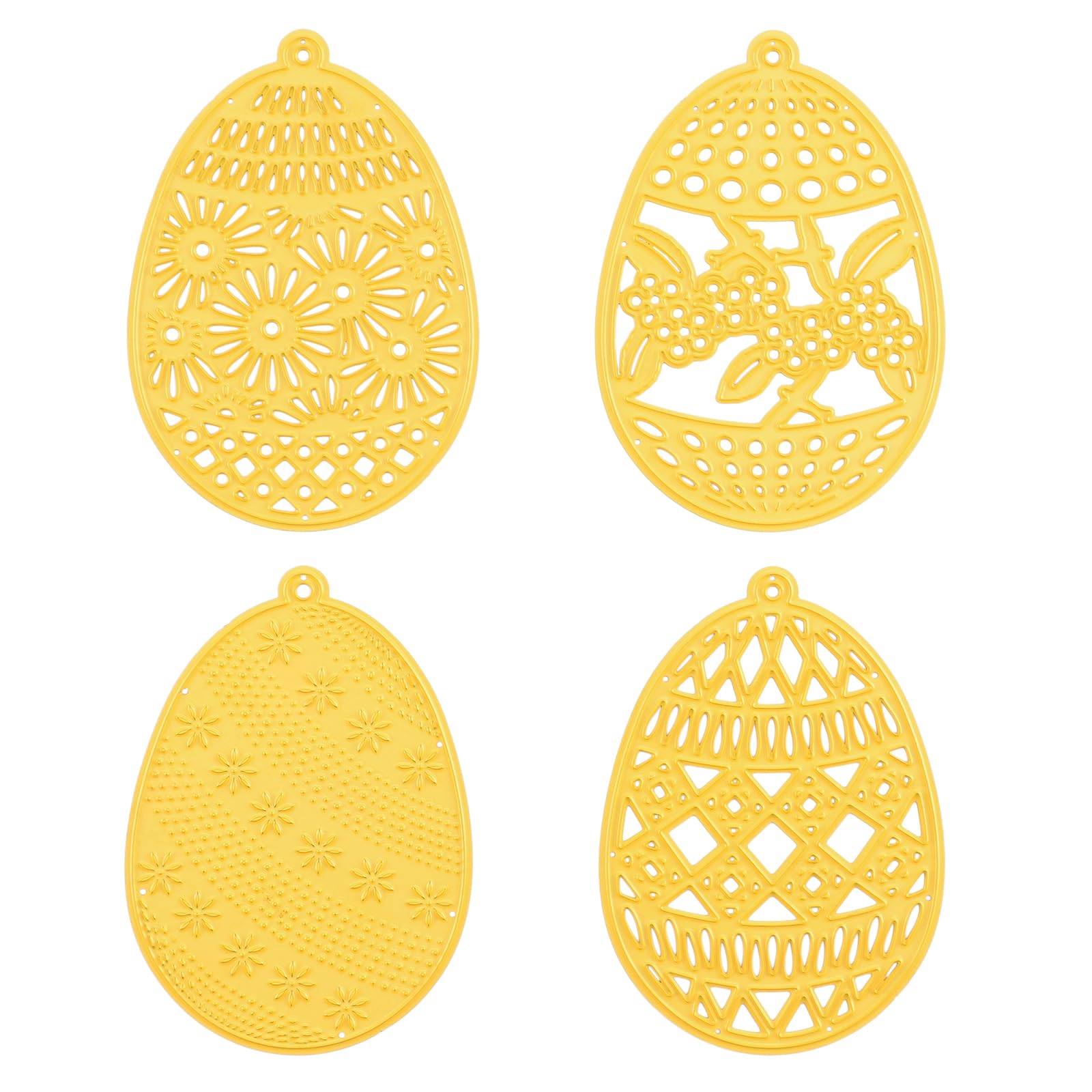 Nellie's Choice Yellow Easter Cutting Die - Easter Eggs - 4 Shape Dies - 5,7 X 8,3 Cm - Card Making Supplies - Metal Craft Dies For Scrapbooking, Diy And Paper Crafts