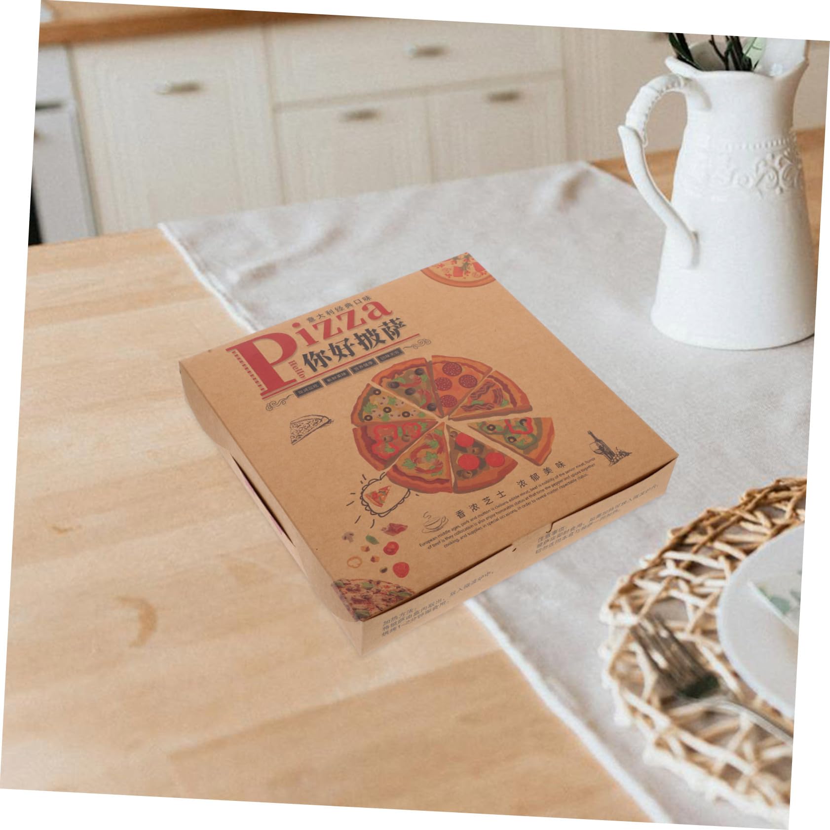 COLLBATH 20piezas Cajas Pizza Desechables Recipientes Para Pizza Fiambrera Desechable Cajas Cartón Corrugado