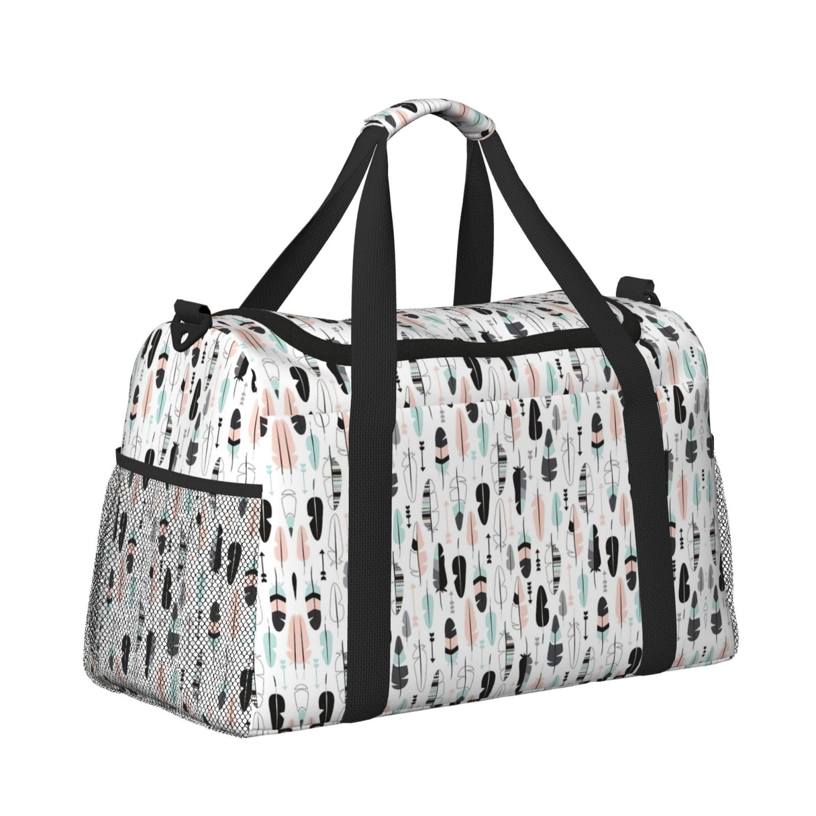 Pióro. Torba na ramię Kobiety Mężczyźni Torba podróżna Crossbody Torebka Torba na ramię Torebki robocze Codzienna torba Hobo