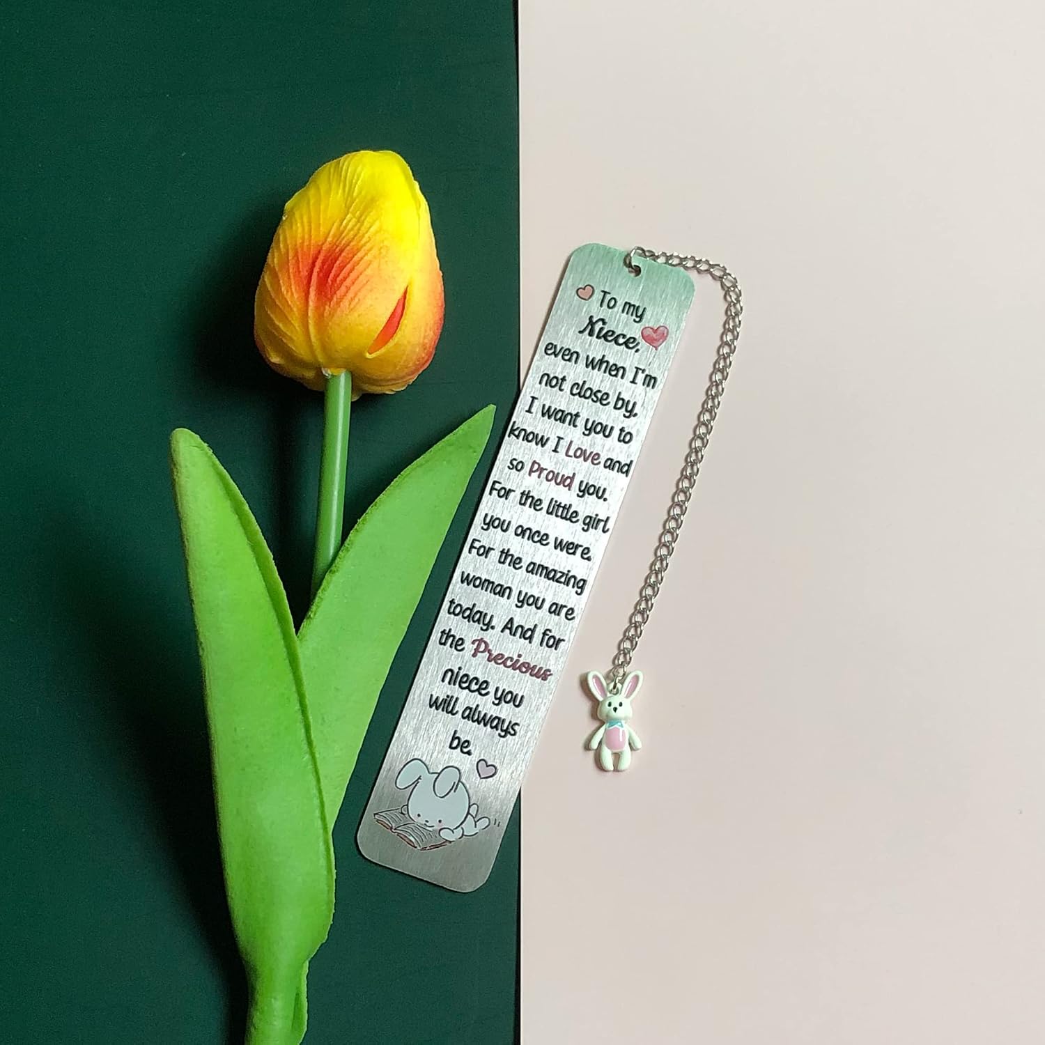 Niece Bookmarks Birthday Gift Christmas Encourage Bookmark Teens Graduation Distance Farewell Back to School Present Appreciate Reminder Go to University I Love Proud of You Keepsakes from Aunt Uncle - Image 3