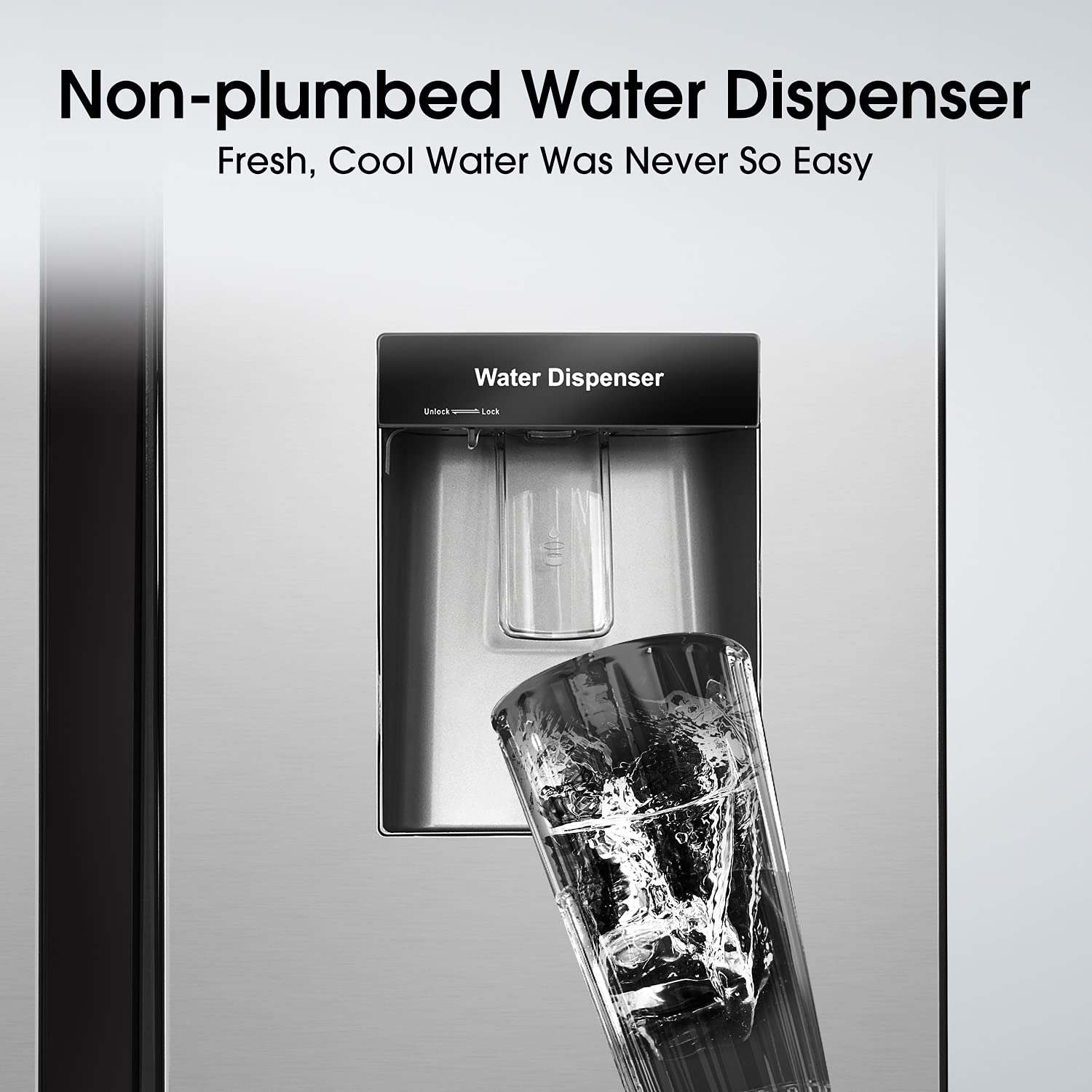 Hisense RQ560N4WC1 80cm Free Standing American Fridge Freezer Cross