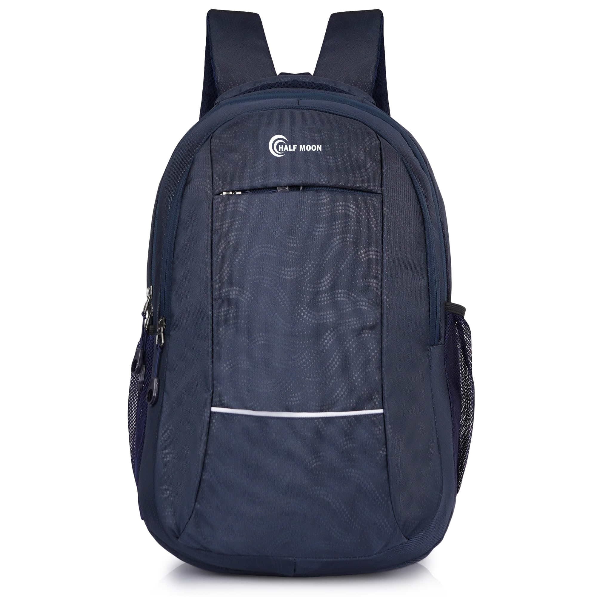 - Half Moon 35L School Bag for Boys Girls | Back pack for Man | EMBOS Pattern 4-Compartment Office & 15.6 Inch Laptop Bag for Men Office use | Bags packed for Women Boy & Girl