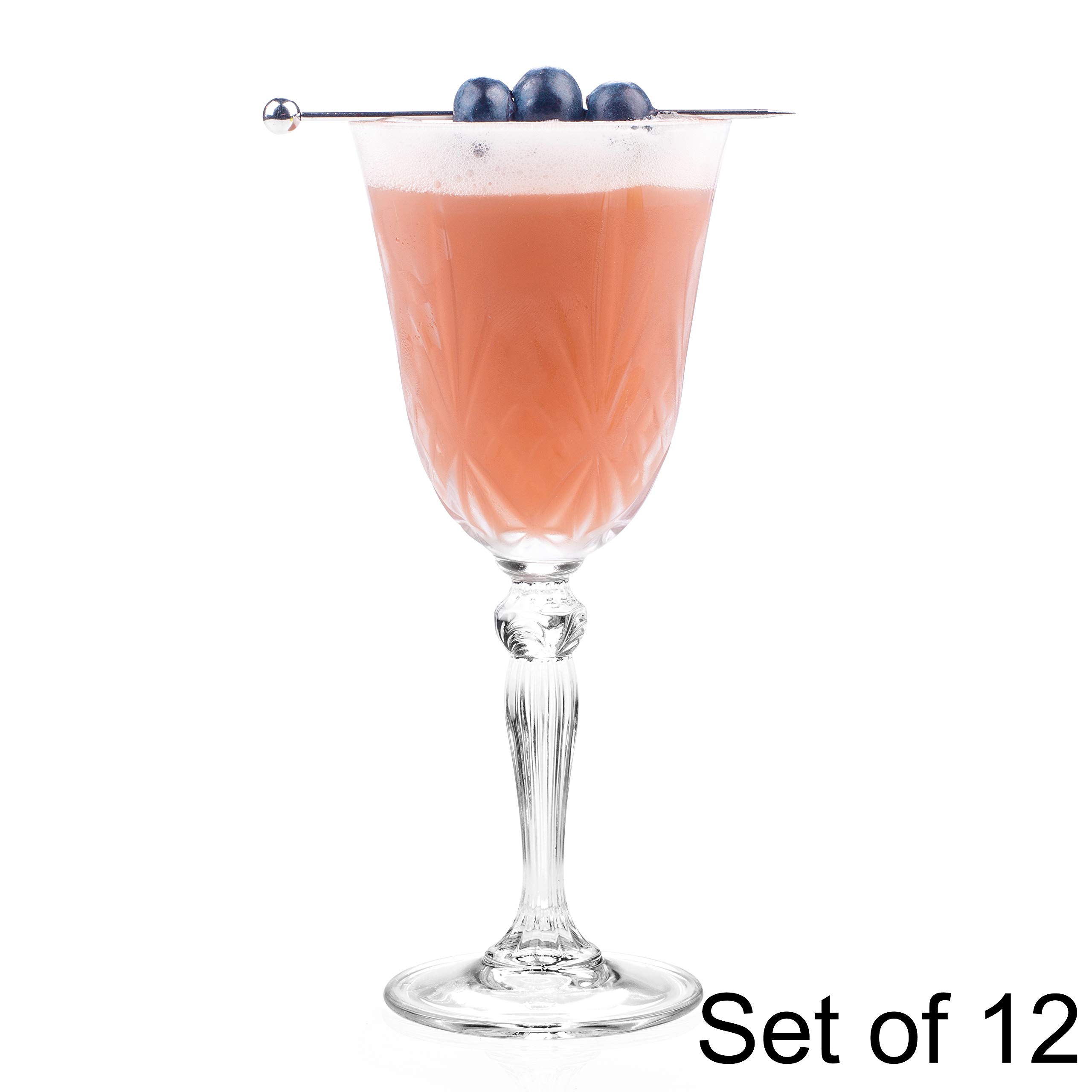 RCR Crystal Melodia Weingläser, Set mit 12 Trinkgläsern, 210 ml, Weinprobier-Set, Luxion Kristallglas, luxuriöse Weinkelche, spülmaschinenfest, ideal für Unterhaltung/besondere Anlässe