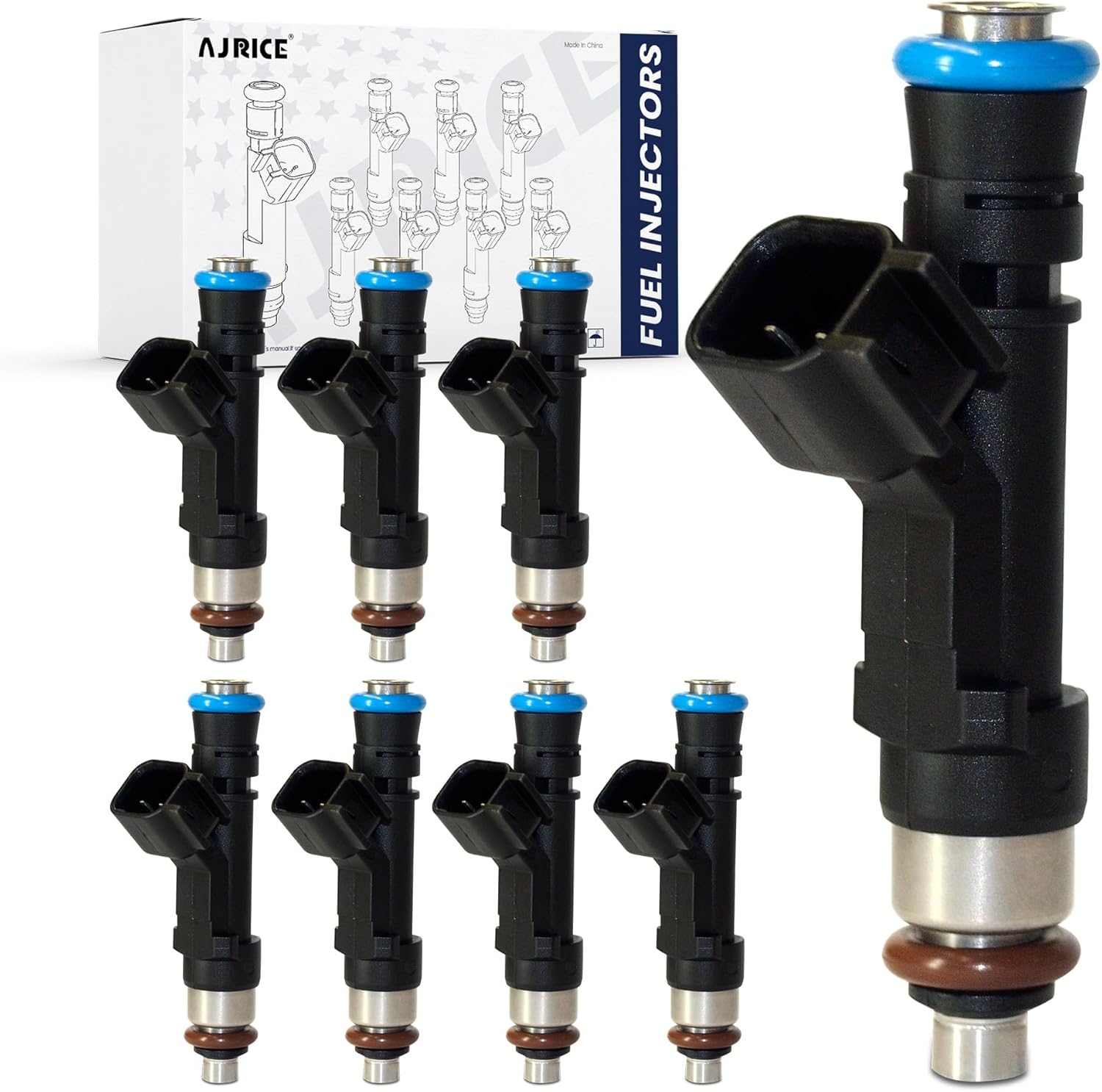 Fuel Injectors Fit for/Ford F150 2011-2017 5.0L for/Mustang 2011-2018 5.0L 5.2L Replace# 0280158227 BR3Z9F593A 8PCS