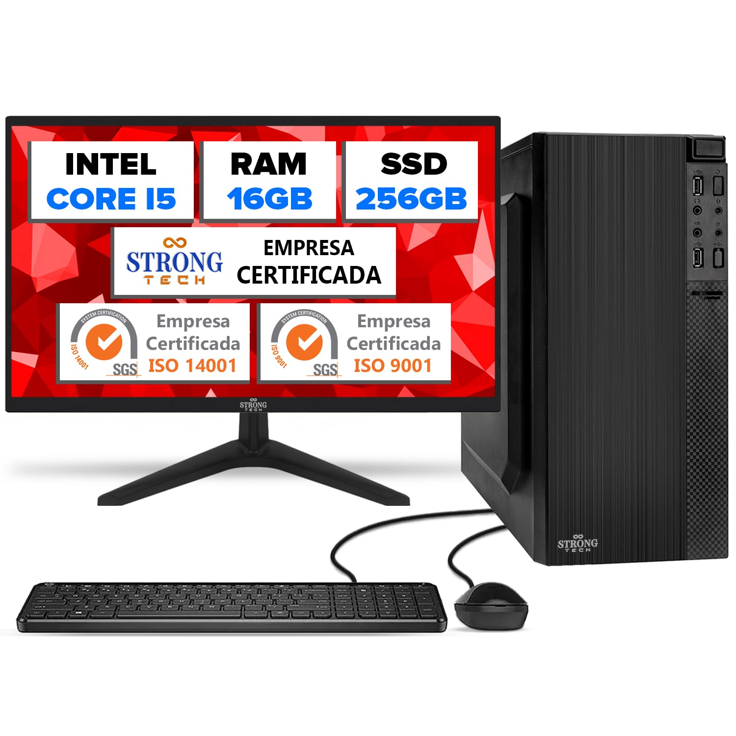 Computador Completo Intel Core i5 16GB SSD 256GB Monitor 17'' 4