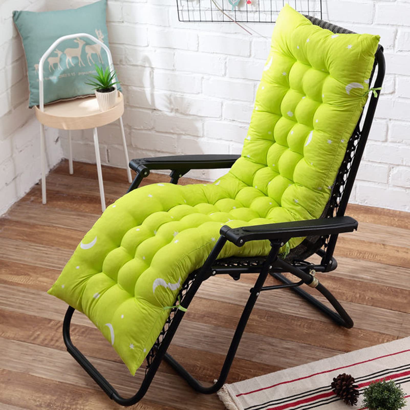 Comodo cuscino imbottito per sedia a dondolo da 48 x 180 cm, morbido cuscino per sedie a dondolo, perfetto per patio e relax al coperto.