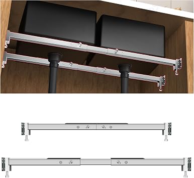حوض Qualward Undermount يدعم الأقواس ، دعم حوض Undermount القابل للتعديل ، طقم تركيب الفولاذ المقاوم للصدأ لحوض المطبخ Undermount 21-32 بوصة