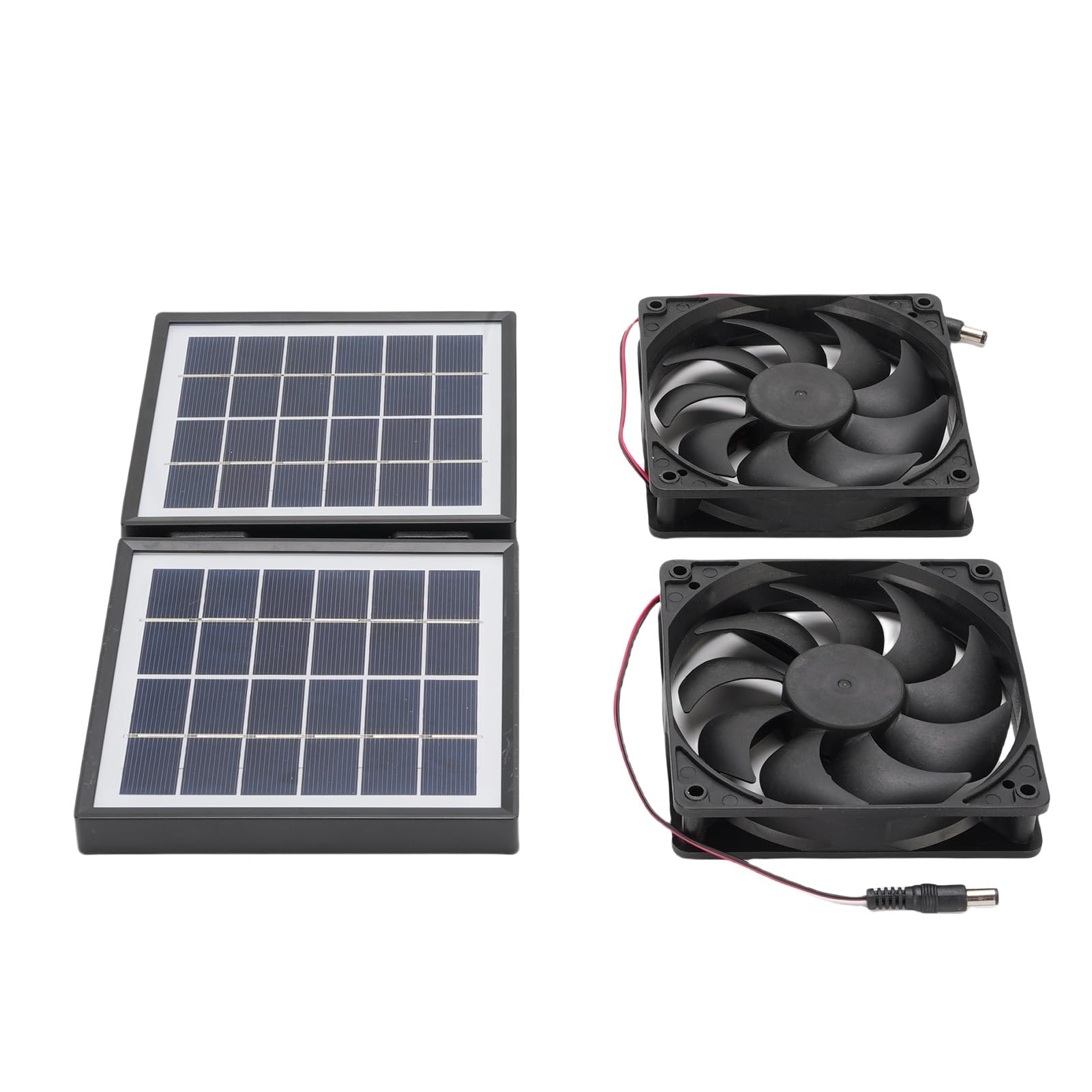 Słoneczny Wentylator Wyciągowy Ze Składanym Panelem 10 W, Przeciwdeszczowy(Black)
