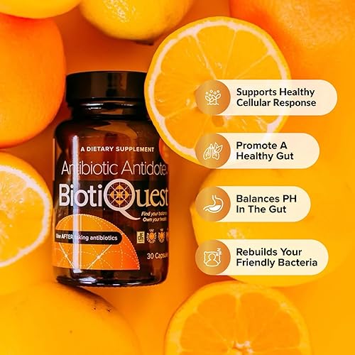 Miniatura 5 de BiotiQuest Probióticos antibióticos antibióticos para reequilibrar el cuerpo después de tomar antibióticos, 20 mil millones de UFC, sin OMG y sin