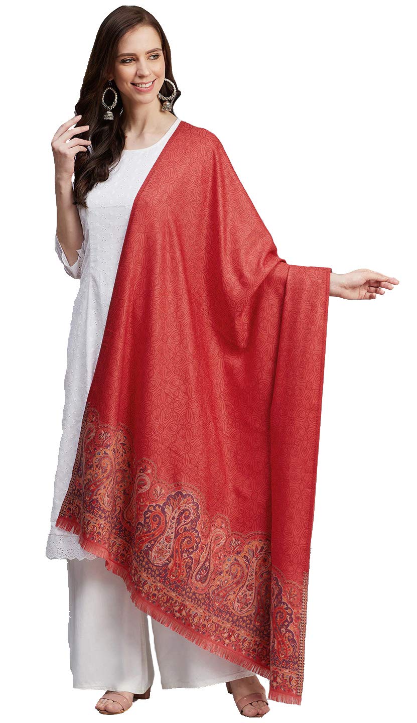 weavers villa Women's Acro Wool Blend Woven Kashmiri Shawls, Stoles-picture-35