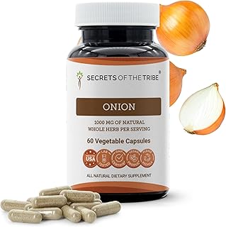 Secrets of the Tribe Onion 60 Capsules, 1000 mg, Onion (Allium Cepa) Dried Bulb (60 Capsules)