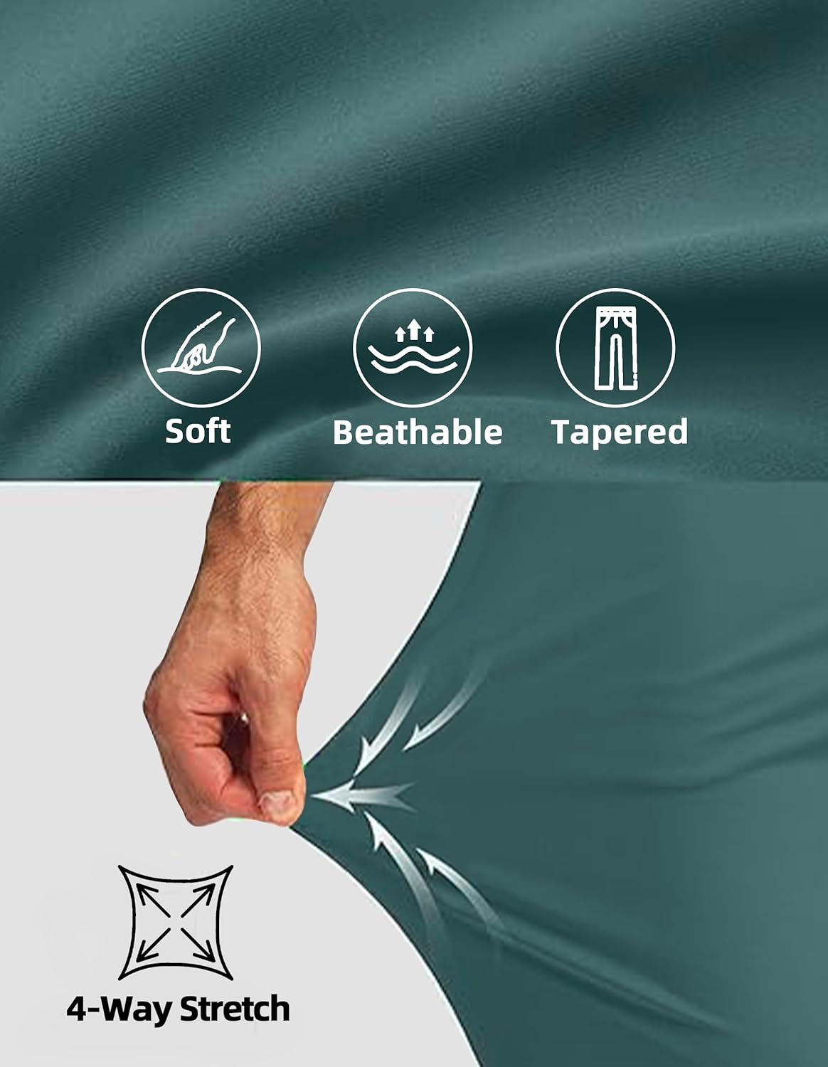 AhaAha All Day Elite Selected Unstoppable Jogger Men's Sweatpants Quick-Drying Stretch Sports Trousers - Image 5