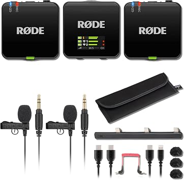 Rode Wireless GO III Dual-Channel Wireless Microphone System with 2X Rode Lavalier GO Professional Wearable Microphone