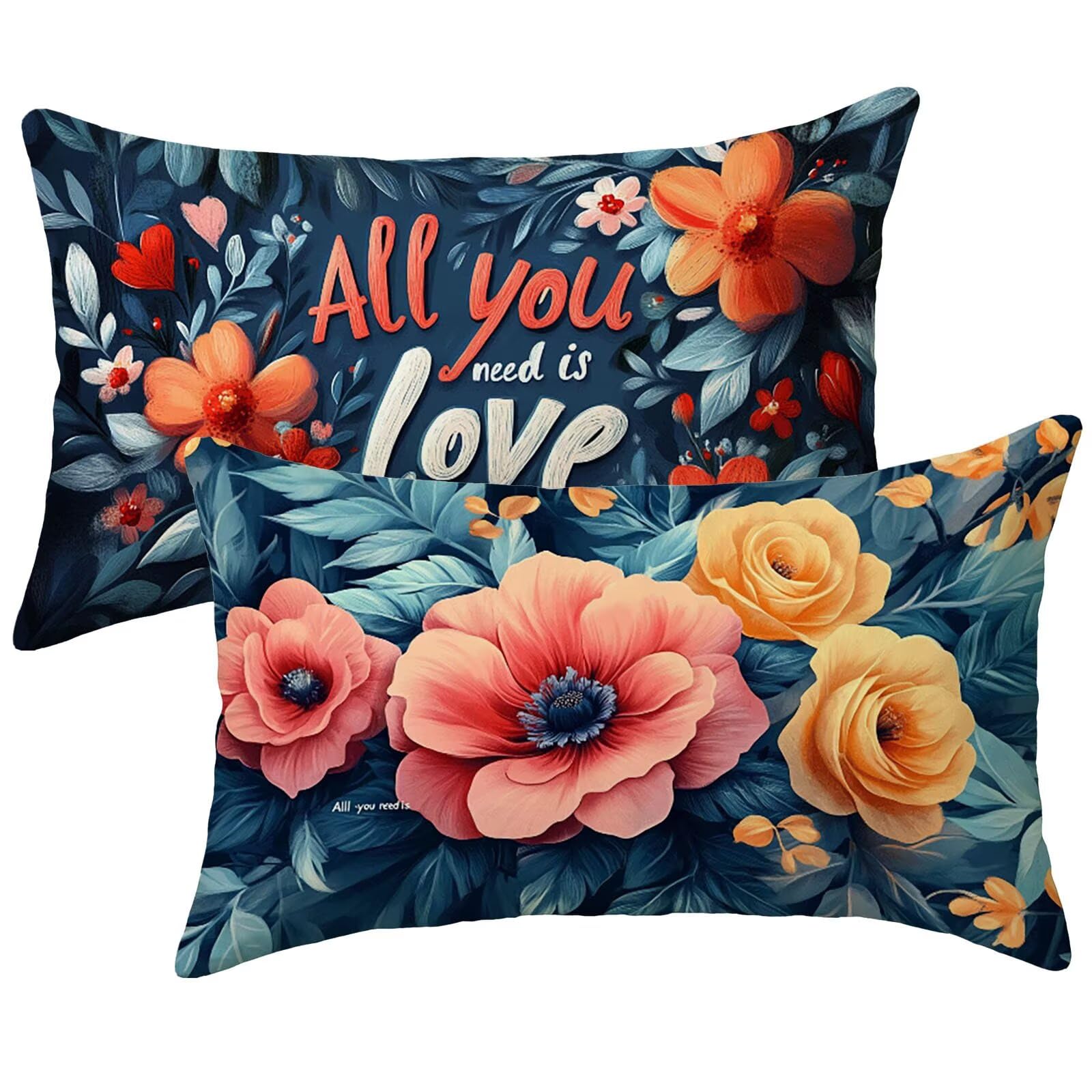 Velours imperméable taie d'oreiller 50x70 motif fleur haut de gamme pour intérieur