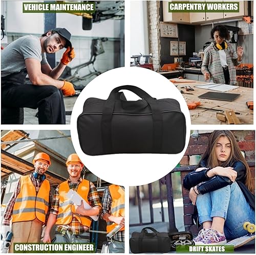 Miniatura 7 de BLIRITEL Bolsa de herramientas de boca ancha de 13 pulgadas, bolsa de herramientas Oxford impermeable, organizador de herramientas de gran capacidad