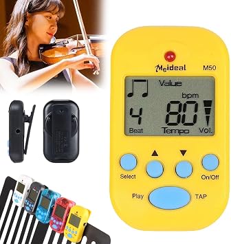 Professional Clip on Digital Beat Tempo Metronome, Electronic Metronome,Mini Pocket Metronome Guitar Piano Metronome,Portable LCD Digital Beat Clip-On Pocket Metronome for Guitar Piano Violin Flute
