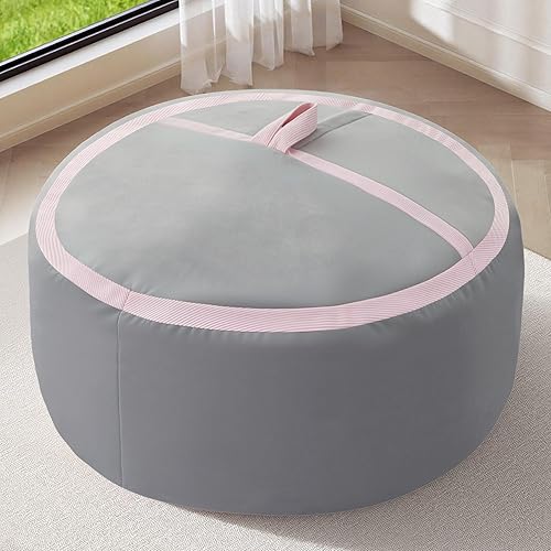 Miniatura 3 de HABUTWAY Puf gigante de 2 pies para adultos, con relleno de espuma viscoelástica, puf grande con funda de terciopelo holandés extraíble para sala de