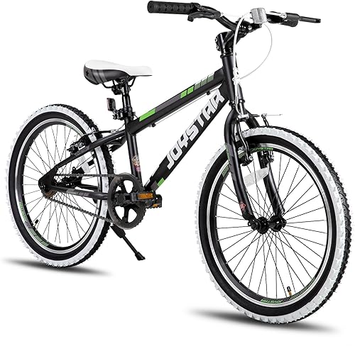 JOYSTAR Lubbock - Bicicleta para niños y niñas de 7 a 12 años, bicicleta de montaña rígida para niños con transmisión de 1 velocidad7 velocidades,
