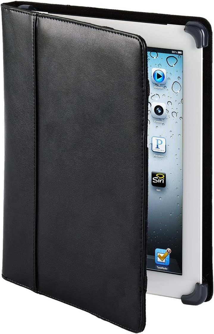 Cyber Acoustics IC-1003BK Protective Black Leather iPad Case/Cover