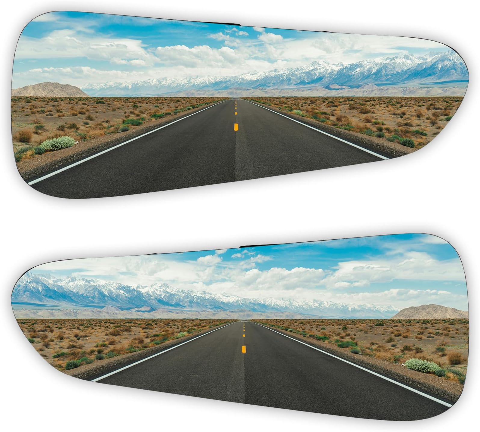 Heated Lower Wing Mirror Glass - Compatible with Ford Transit Custom 2012 Onwards Left+Right Side Door Wing Mirror Convex