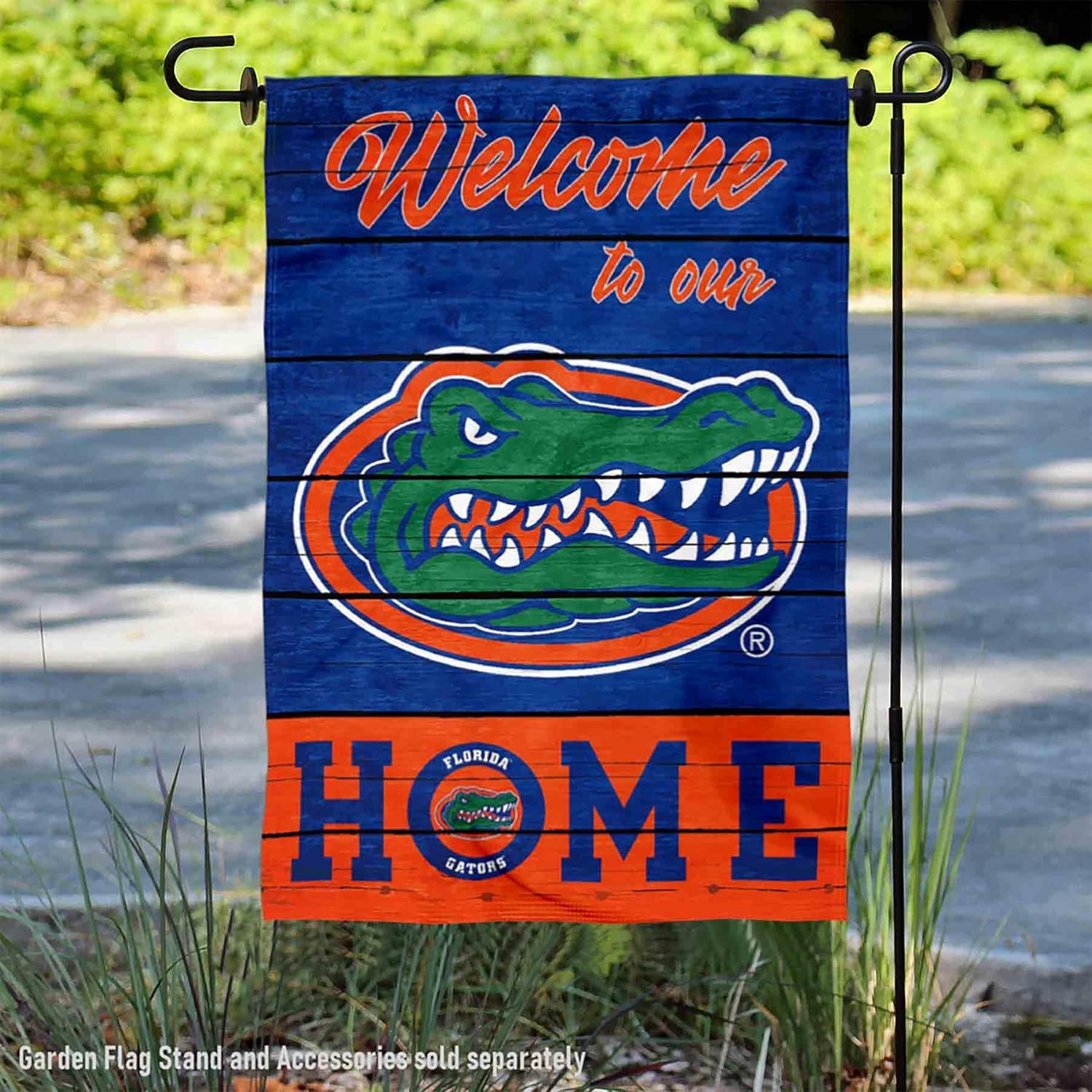 College Flags & Banners Co. Florida Gators Welcome To Our Home Double Sided Garden Yard Flag - Image 2