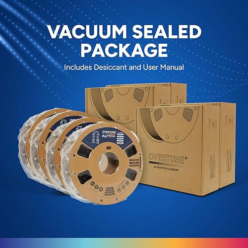 Vista 76 de OVERTURE PLA Plus (PLA+) Filament 1.75mm, Stronger & More Durable, Professional Toughness 3D Printer Filament 1kg (2.2lbs), High Precision +