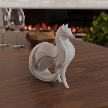 DECO FABRICA Modern Tilki Biblo   Geometrik Hayvan Fig r  Heykeli |  skandinav Ev Dekoru, Kitapl k ve Raf S s , Estetik Hediyelik Obje
