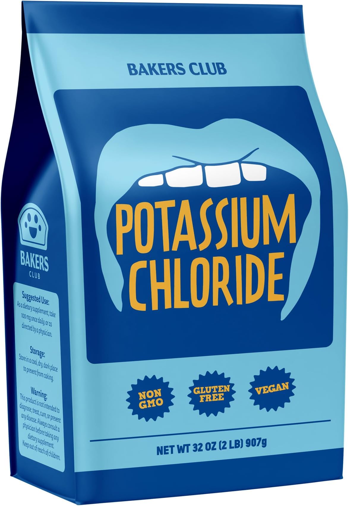Potassium Chloride Powder 2 Pound - Sodium Free Salt Substitute - Filler Free, Easily Dissolves, Unflavored - Mineral Electrolyte Hydration Fluid Balance - Source of Fruits, Vegetables