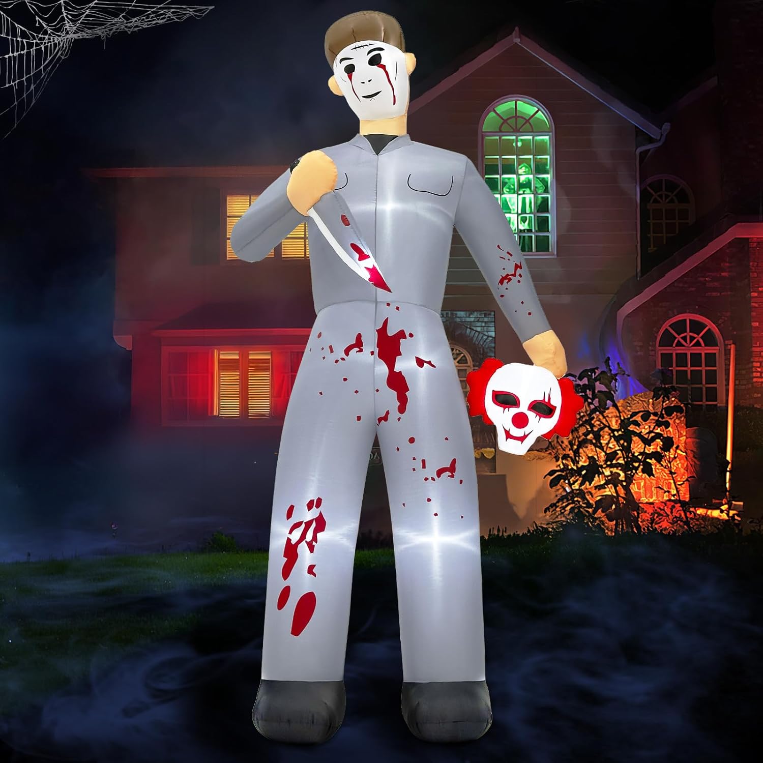 Amazon.com: AerWo 10FT Serial Killer Giant Halloween Inflatable, Horror ...