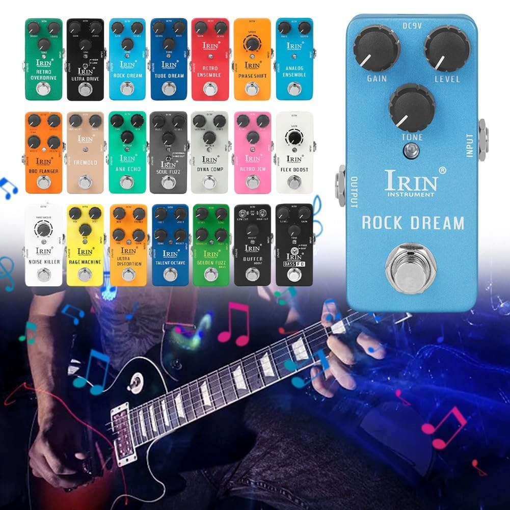 Wielofunkcyjny gitarowy Wah Distortion Delay Reverb(RS20 Green)