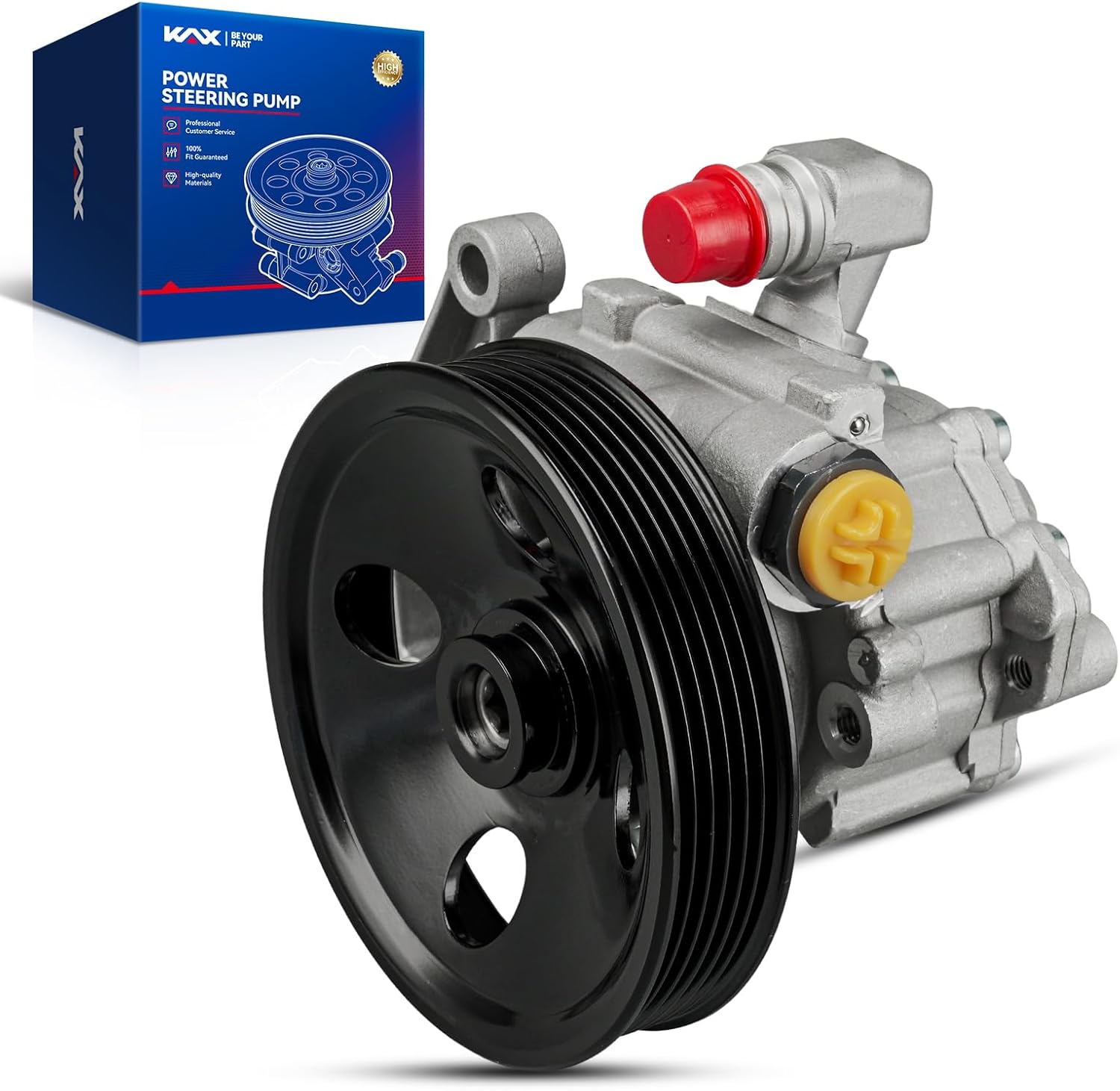 KAX Power Steering Pump, Compatible with 2007-2009 E350 S550, 2008-2011 ML550, 2007-2012 GL450, 2006-2011 ML350, 2010-2011 ML350, 2008-2009 E550, 2006-2009 R350, OE Replace# 21-120