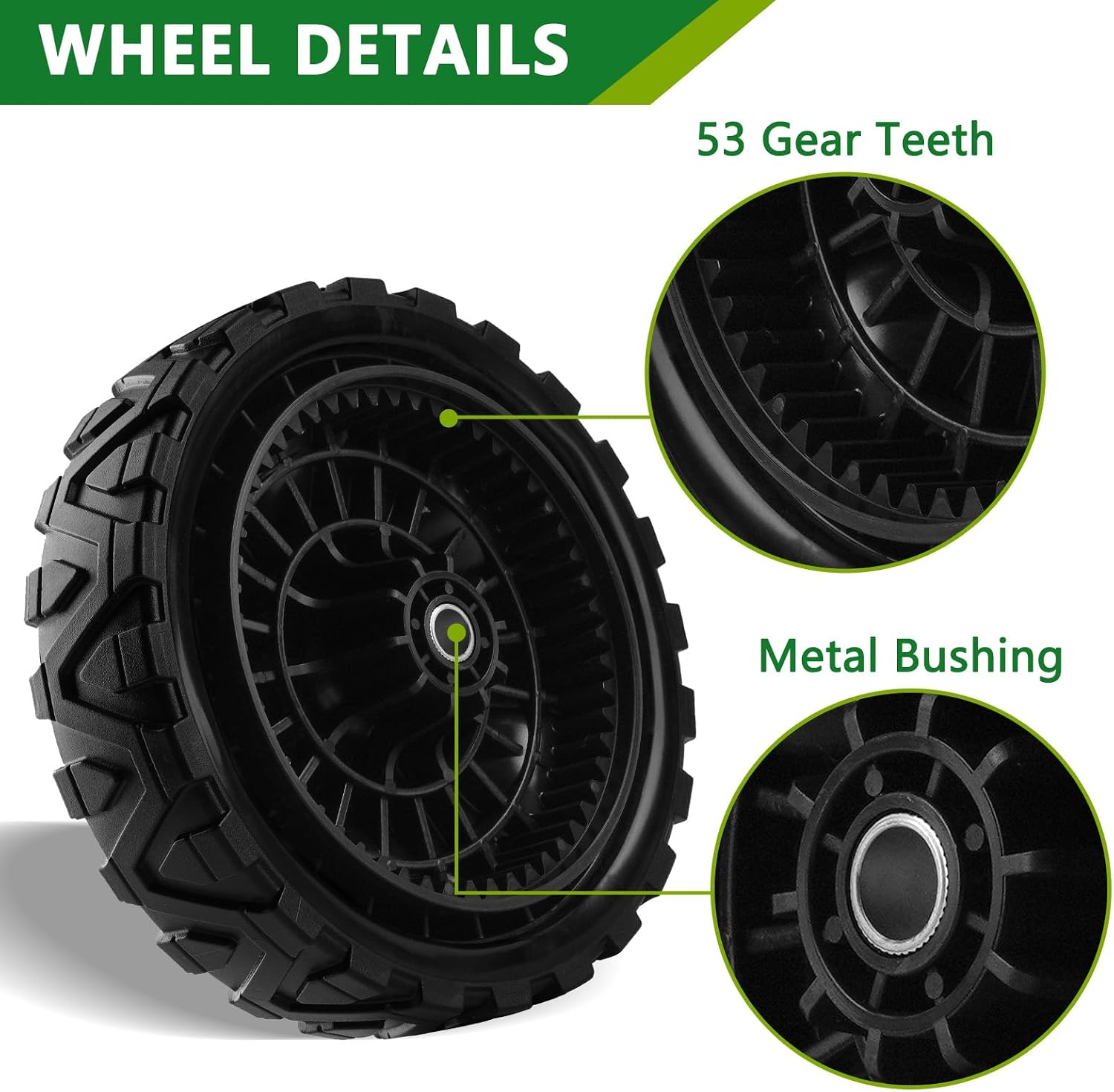 8 inch Lawn Mower Wheels Replaces 634-05040 Compatible with Cub Ca det, Craftsman, Brute, MTD Gold, Columbia, Yard Man Self-Propelled Walk-Behind Mower (2pack)