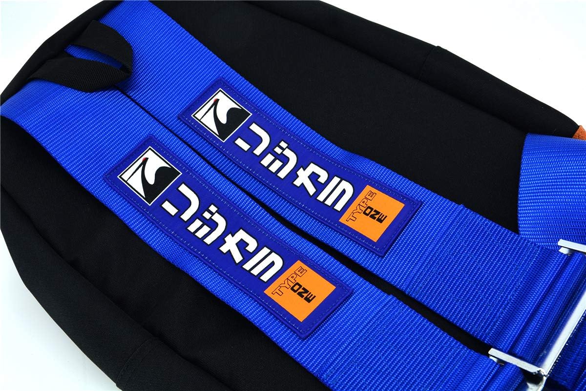 New Bride Racing Backpack with SPOON Racing Harness Shoulder Straps Blue