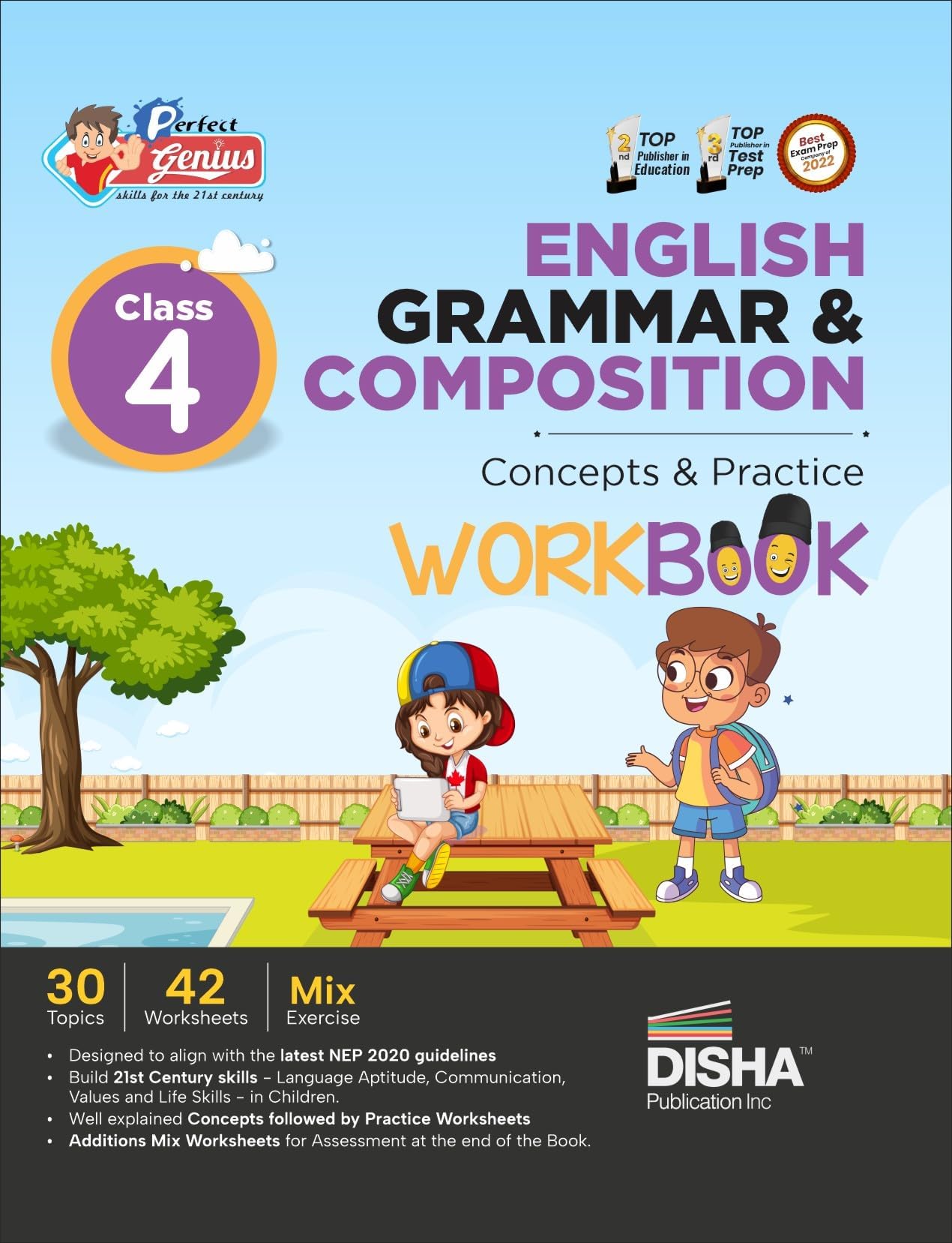Perfect Genius Class 4 English Grammar & Composition Concepts & Practice Workbook | Follows NEP 2020 Guidelines