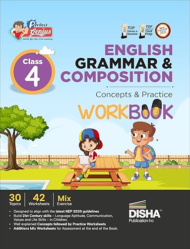 Perfect Genius Class 4 English Grammar &amp; Composition Concepts &amp; Practice Workbook | Follows NEP 2020 Guidelines