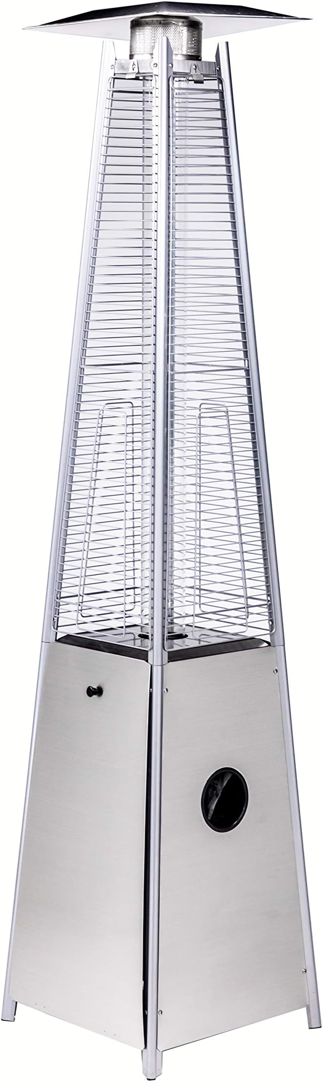 Legacy Heating Quartz Galss Tube Patio Heater, Visual Flame Heater 40000BTU (Stainless Steel)