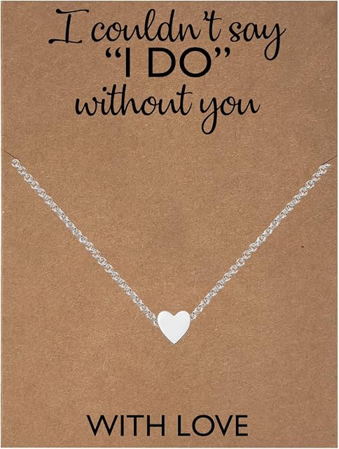 Bridesmaid Proposal Gift | Heart Necklace | Will you be my Bridesmaid? | Bridesmaid Gift Jewellery