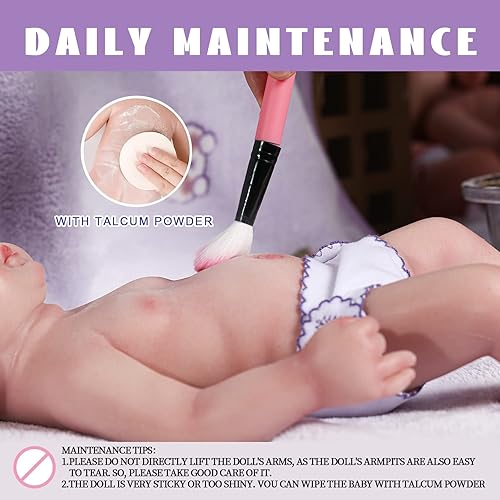 Miniatura 6 de SERENDOLL Muñeca de bebé Reborn de silicona completa de 185 pulgadas de silicona suave y sólida que se ven reales muñecas de vinilo no huecos